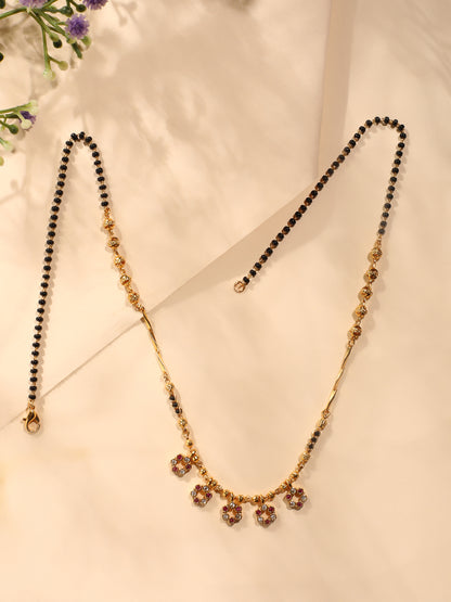 Petal Shine Mangalsutra – Gold Plated with Hexa Floral Charms