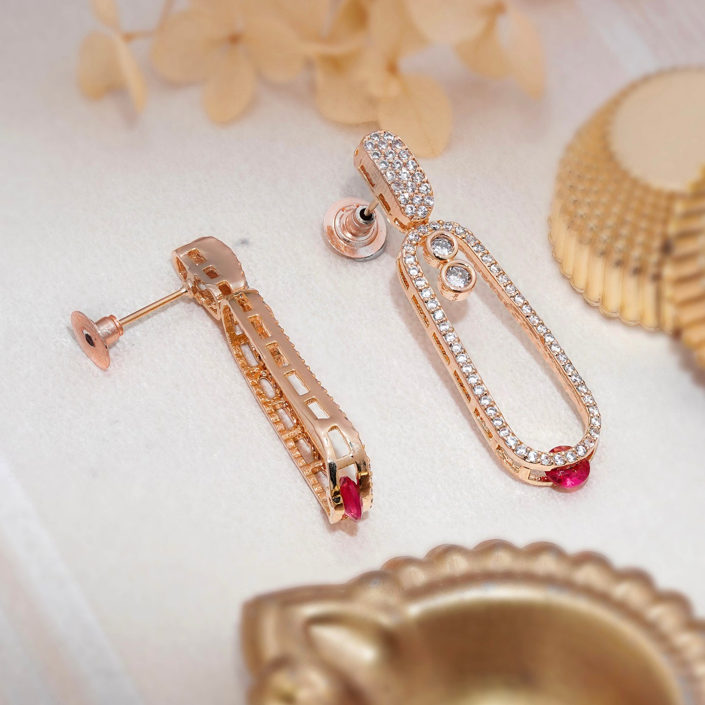 Elara Crystal Drop Earrings