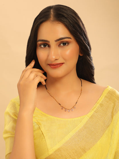 Petal Shine Mangalsutra – Gold Plated with Hexa Floral Charms