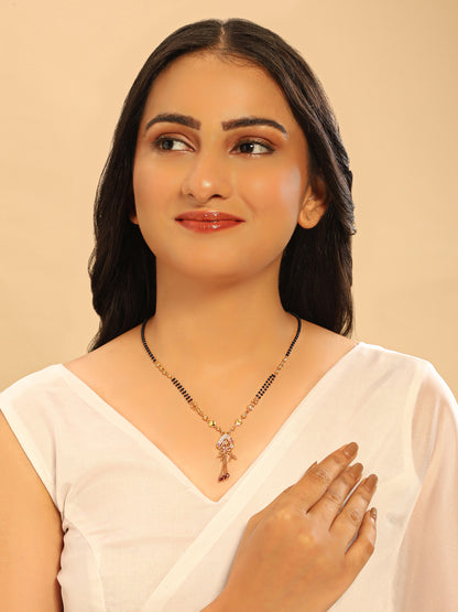 Aaradhya Mangalsutra – Grand Peacock Pendant with Double Chains & Ghungroos