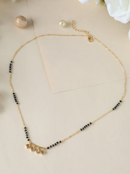 Zuri Mangalsutra with Princess-Cut Diamond Charms