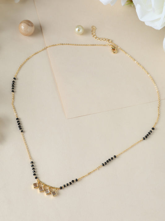 Zuri Mangalsutra with Princess-Cut Diamond Charms