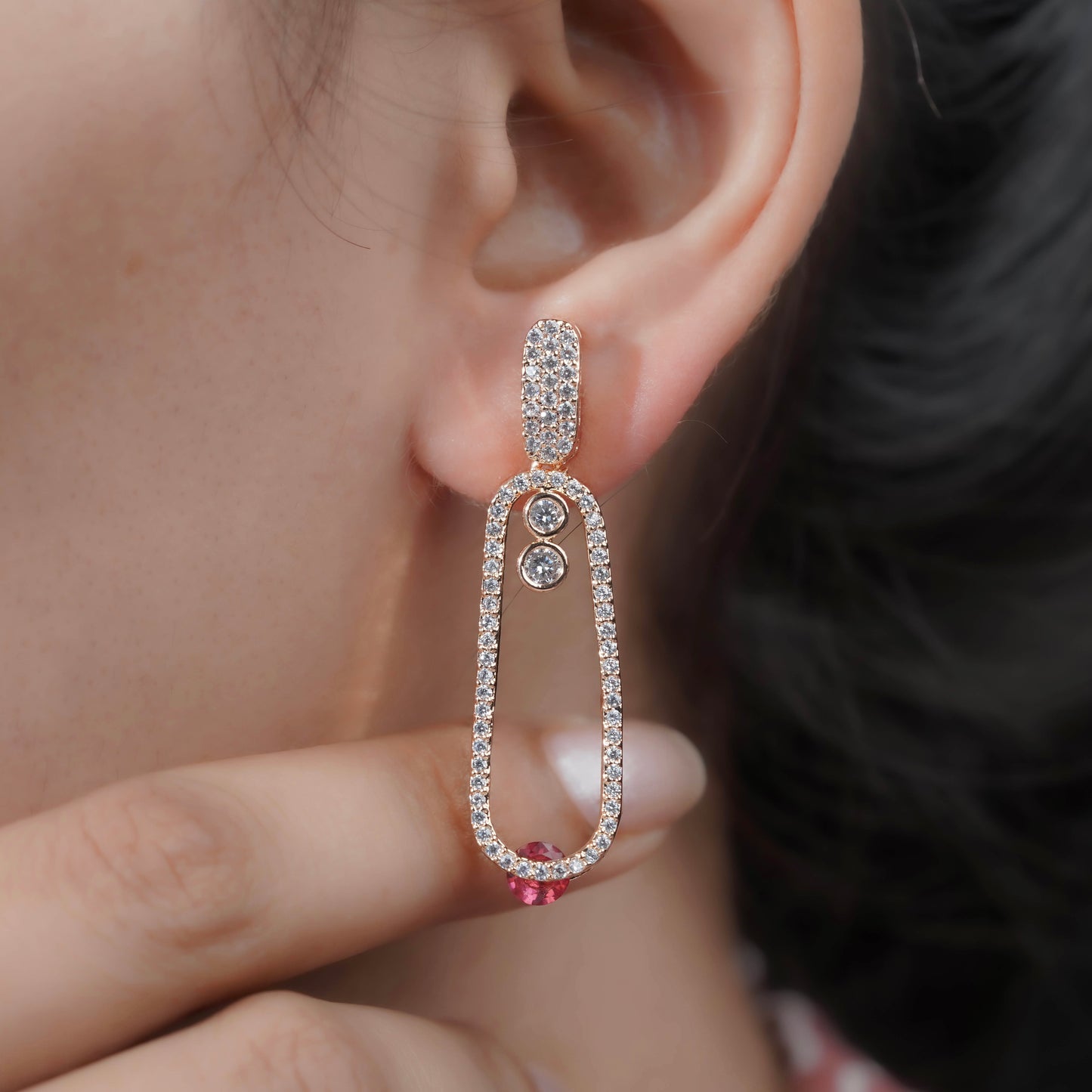 Elara Crystal Drop Earrings