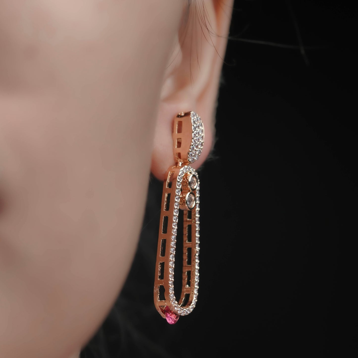 Elara Crystal Drop Earrings