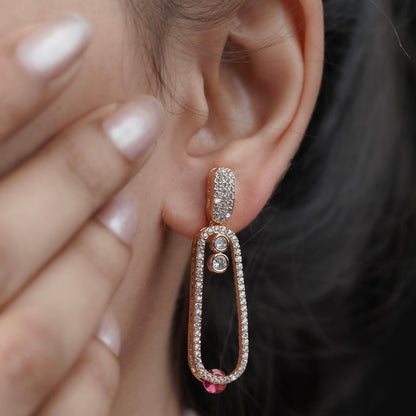 Elara Crystal Drop Earrings