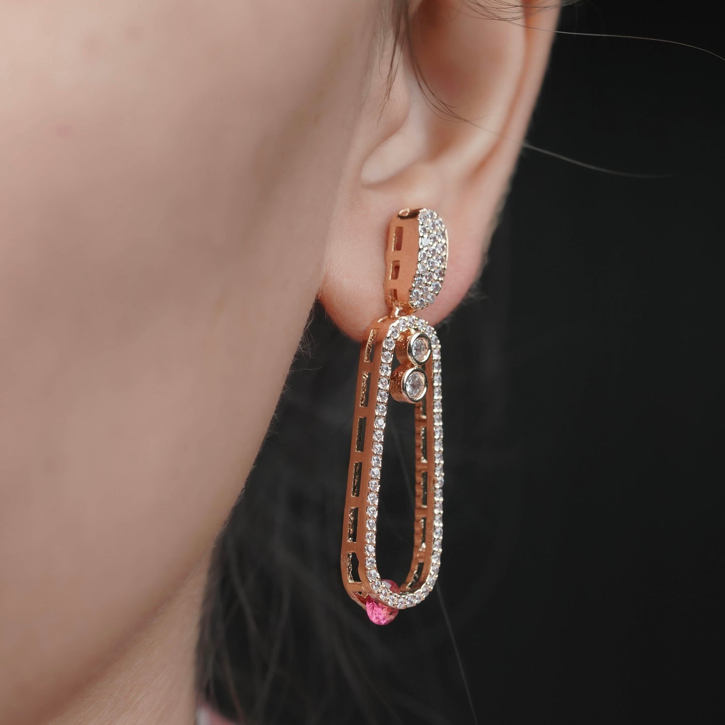 Elara Crystal Drop Earrings