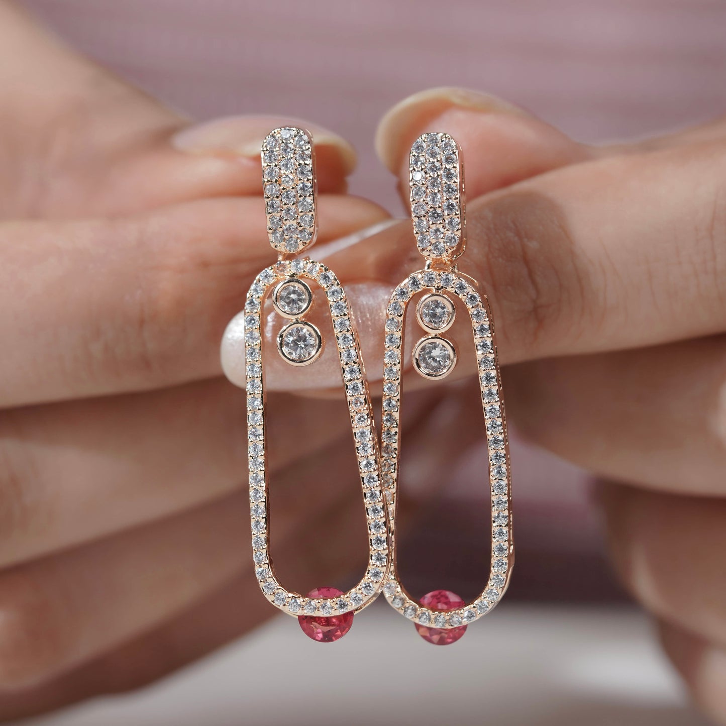 Elara Crystal Drop Earrings