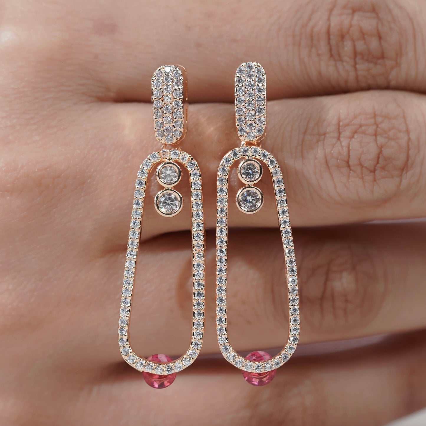 Elara Crystal Drop Earrings